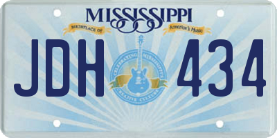 MS license plate JDH434