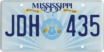 MS license plate JDH435