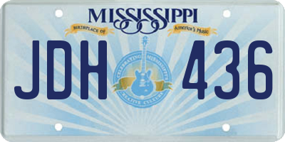 MS license plate JDH436