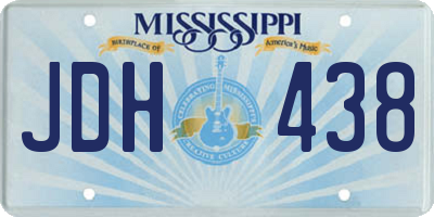 MS license plate JDH438