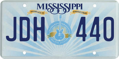 MS license plate JDH440