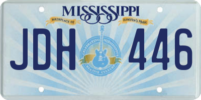 MS license plate JDH446