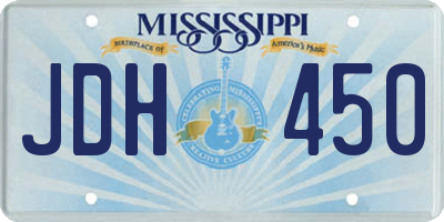 MS license plate JDH450