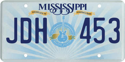 MS license plate JDH453