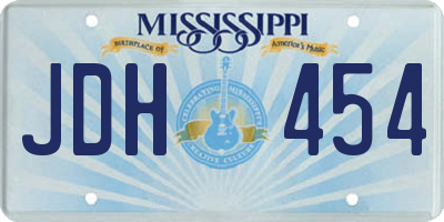 MS license plate JDH454