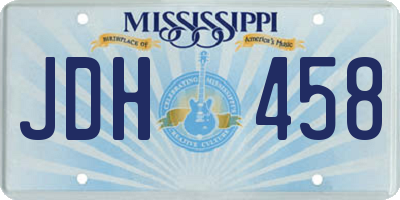 MS license plate JDH458