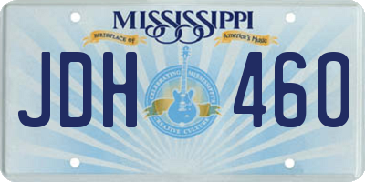 MS license plate JDH460