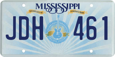 MS license plate JDH461