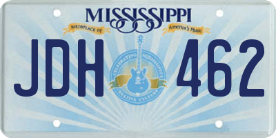 MS license plate JDH462