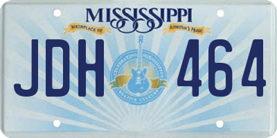MS license plate JDH464