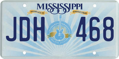 MS license plate JDH468