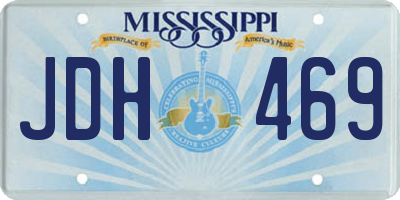 MS license plate JDH469