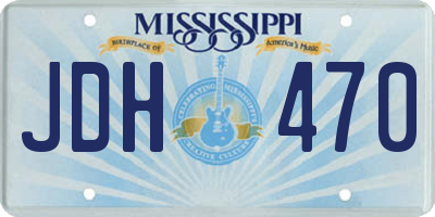 MS license plate JDH470