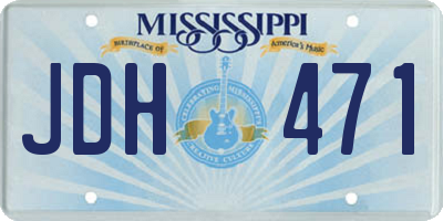 MS license plate JDH471