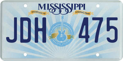MS license plate JDH475