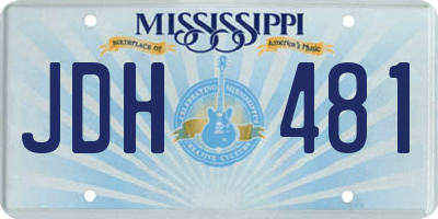 MS license plate JDH481