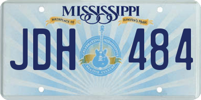 MS license plate JDH484