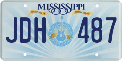 MS license plate JDH487