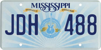 MS license plate JDH488