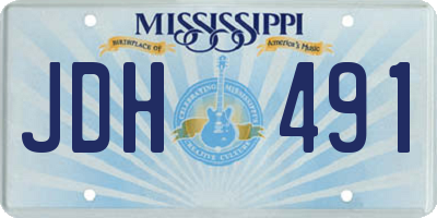 MS license plate JDH491