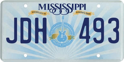 MS license plate JDH493