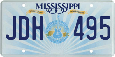 MS license plate JDH495
