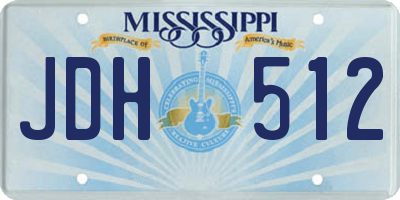 MS license plate JDH512