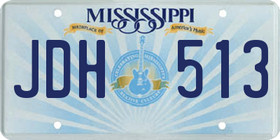 MS license plate JDH513