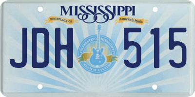 MS license plate JDH515