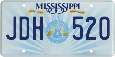 MS license plate JDH520