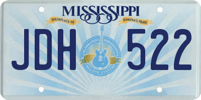 MS license plate JDH522