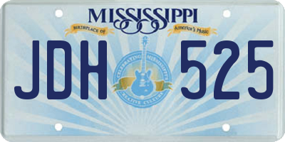 MS license plate JDH525