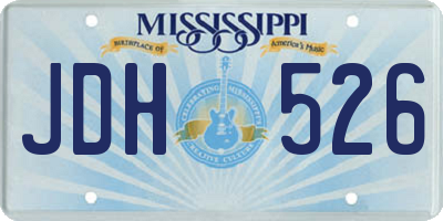 MS license plate JDH526