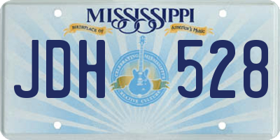 MS license plate JDH528