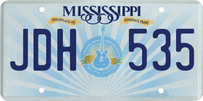 MS license plate JDH535