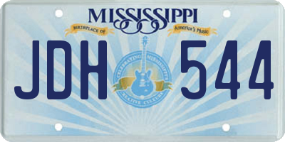 MS license plate JDH544