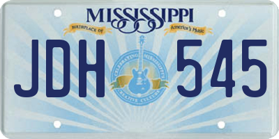 MS license plate JDH545