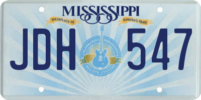 MS license plate JDH547