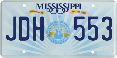 MS license plate JDH553