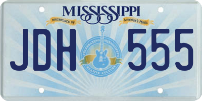 MS license plate JDH555