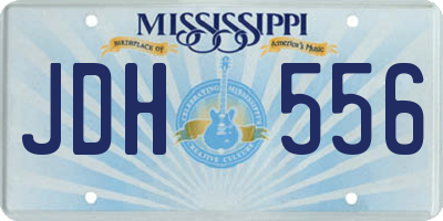 MS license plate JDH556