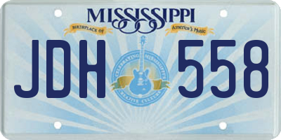 MS license plate JDH558