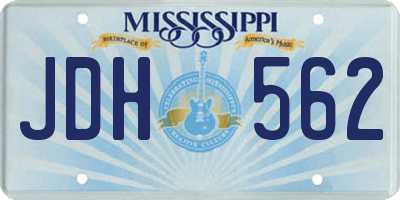 MS license plate JDH562