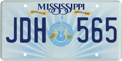 MS license plate JDH565