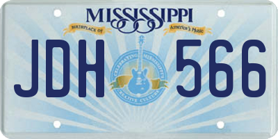 MS license plate JDH566