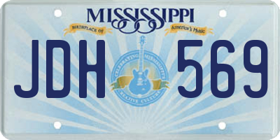 MS license plate JDH569