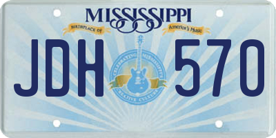 MS license plate JDH570