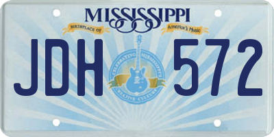 MS license plate JDH572