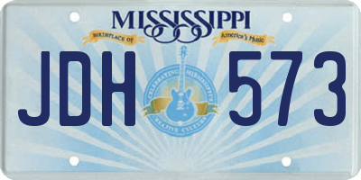 MS license plate JDH573