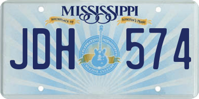 MS license plate JDH574